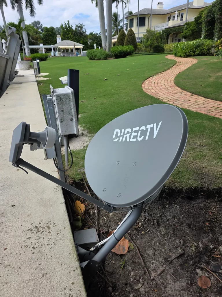 multi receiver satellite system repair Jupiter FL estate property dish installation